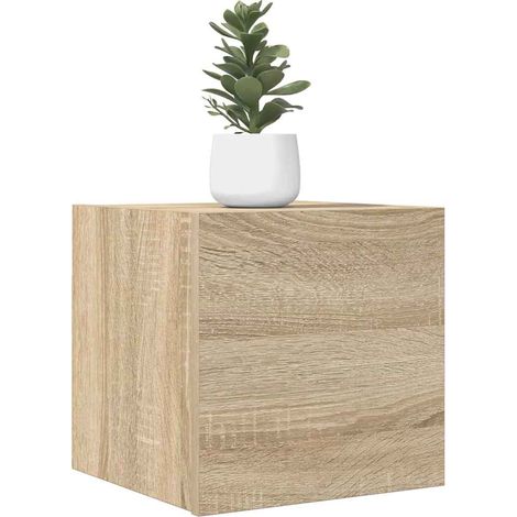 vidaXL Muebles de salón de pared 2 uds roble Sonoma 30,5x30x30 cm (1/5)