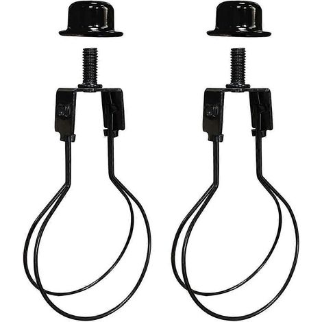 Adaptateur pour support d'abat-jour, comprenant un embout et des niveleurs pour maintenir la fixation de l'abat-jour en place (lot de 2) (1/5)