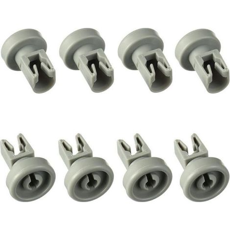 HOXILEELEO8pcs Ruote lavastoviglie – XVX – 25mm ABS resistente al calore cestello superiore AEG Zanussi Electrolux – Grigio (1/5)