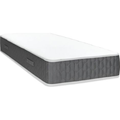 Materasso Singolo 80x190x25 cm Memory Foam Invernale con Bordo Grigio (1/4)