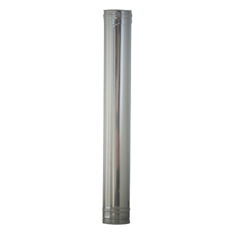 Tubo in acciaio inox 15 cm 150 mm altezza cm 100h per stufe a legna pellet (1/3)