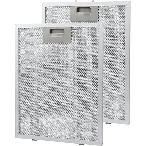 Filtre à Graisse Métallique Pour Hotte de Cuisine/Ventilation de Ventilateur D'extraction Argent 320 x 260 mm (Pack de 2) (1/5)