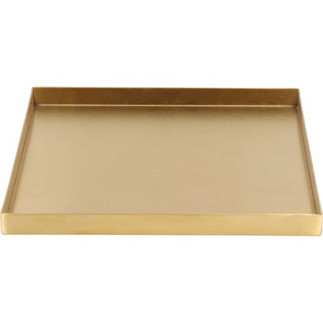Plateau doré inoxydable pour bijoux, maquillage et organisation - 20.2 cm²,Plateau doré inoxydable pour bijoux, maquillage et organisation - 20.2 cm² (1/5)
