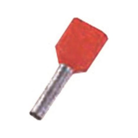 Intercable Tools Zwillingsaderendhülse 2x1qmm rot ICIAE18Z 100 Stk (1/2)