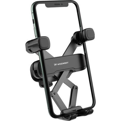 Supporto per telefono a gravità per griglia auto, nero (1/5)