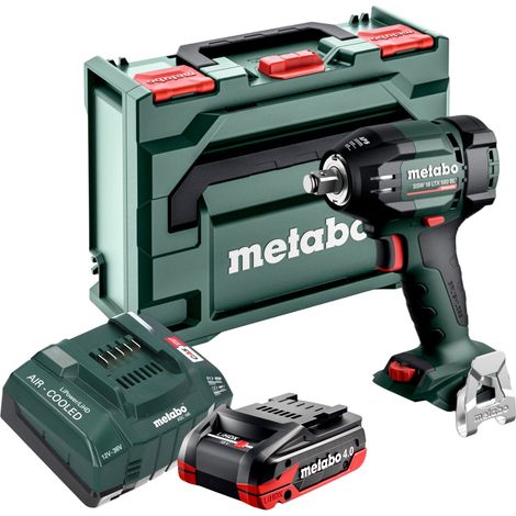 Metabo SSW 18 LTX 550 BL Visseuse à choc sans fil 18 V 550 Nm Brushless + 1x batterie LiHDX 4,0 Ah + chargeur + metaBOX