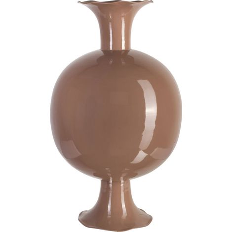 Vase mocha mousse en fer au galbe sculptural - mocha mousse (1/2)