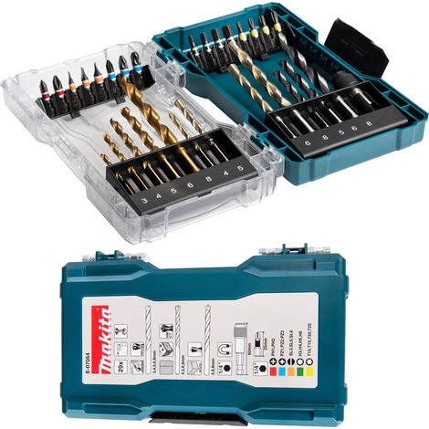 Makita E-07054 29 PC Black Colour Coded Drill Bit Screwdriver Set Wood Metal