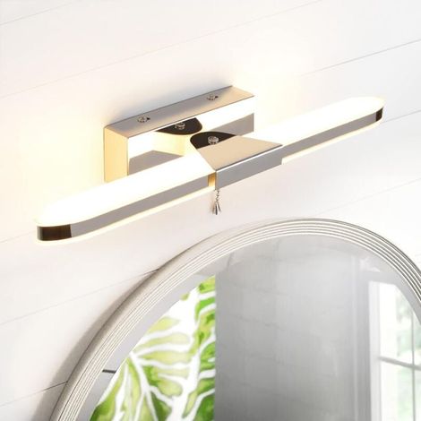 40 cm LED-Badezimmerspiegelleuchte – 8 W, 640 lm, 3000 K, IP44, Acryl – Zugkettenschalter (1/4)