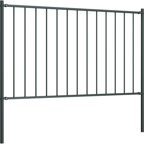Maison Exclusive - Zaunelement Woerden mit Pfosten Stahl 1,7 x 0,