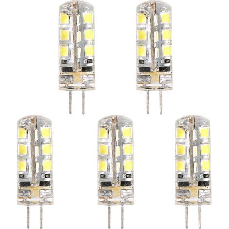 G4 Ampoule LED - 2 W - 12 V CC - 2835 - 160-180 lm - Blanc Froid ou Blanc Chaud - 360° - 30 000 h - Pour Éclairage Intérieur - Lot de 5 (1/5)