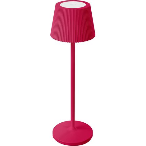 Lampada da tavolo led ricaricabile IP54 mod. Emmamini colore rosso lampone (1/2)