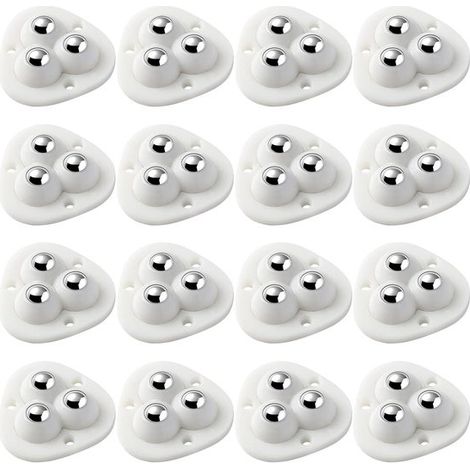 Juego de 16 ruedas autoadhesivas (blancas)，Rotación de 360°，Accesorios para electrodomésticos de cocina，ideales para exprimidores y encimeras (1/5)