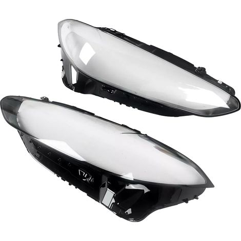 Lentes de faros delanteros, policarbonato transparente, compatibles con cupés deportivos de lujo, par (1/2)