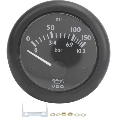 Manomètre Huile - 52 mm - 0 à 150 psi - Pour Moteur Diesel et Générateur - DC 12 V (1/5)