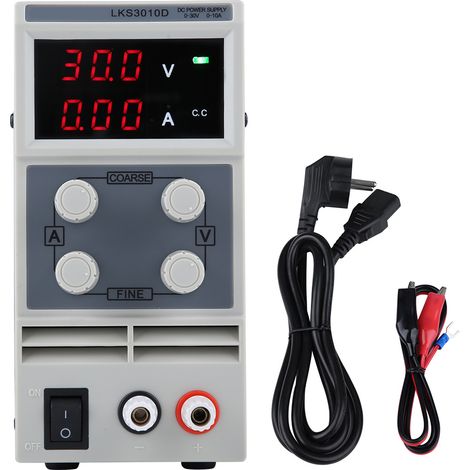 Alimentation électrique variable LODESTAR 30V 10A, afficheur courant tension réglable, source DC stabilisée, chargeur de laboratoire LKS310D, prise UE 220V, bloc secteur ajustable. (1/5)