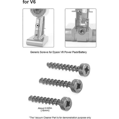 Ensemble de 6 vis pour bloc d'alimentation/batterie d'aspirateur sans fil V6 V7 V8 V10 V11()