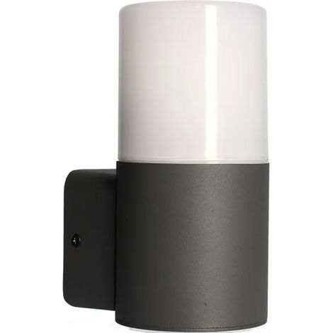 Applique Esterno Moderna Aiden Alluminio Nero Bianco 1 Luce E27 Ip44 (1/3)