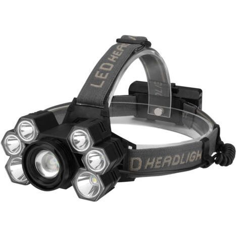 Super Bright Headlamp 3000 Lumens Rechargeable Headlamps with 7 LEDs - 5 Modes & 90° Adjustable (1/5)