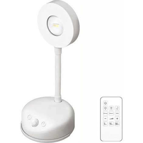 Applique da interno, ricaricabile, ideale per esposizione, a batteria con sensore di movimento, regolabile su tre colori, orientabile a 360°. (1/5)