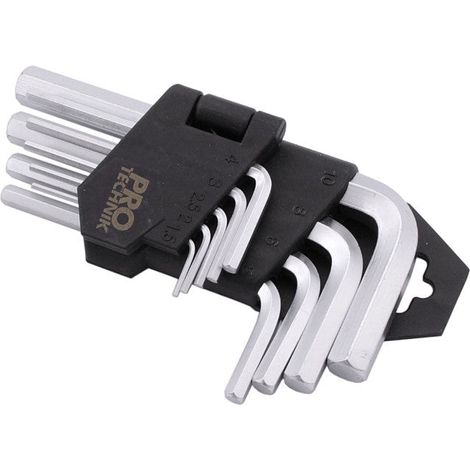 Lot de 9 Clés Allen courtes CrV 1,5-10mm (1/3)