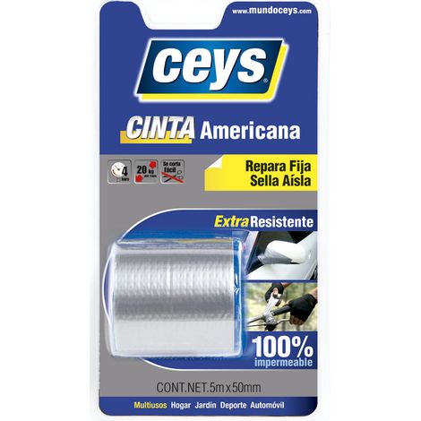 Cinta Americana CEYS - Plata Blíster 5m x 5mm 507601 (1/4)
