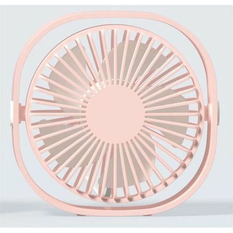 Ventilateur de bureau USB 3 vitesses 360 degrés Mini ventilateur à vitesse variable en rose (1/5)