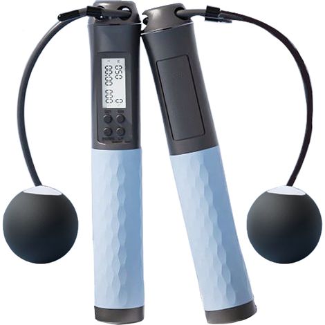 Corde à Sauter - Corde à Sauter Numérique avec Compteur de Calories - 2 en 1 Sans Enchevêtrement - Réglable - 1 Pièce (1/5)
