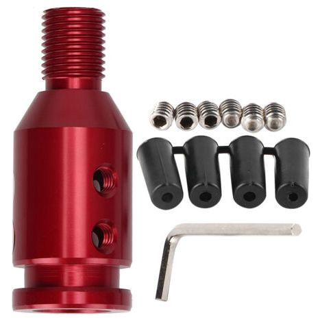QORVA- Adaptateur universel de pommeau de levier de vitesse de voiture pour manettes de vitesse non filetées 12x1,25 (1/5)