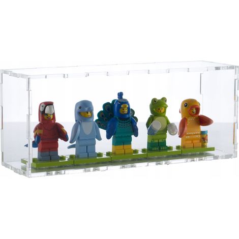 Vitrina para 5 minifiguras de Lego, protege contra el polvo y los rayos UV, minifiguras (1/5)