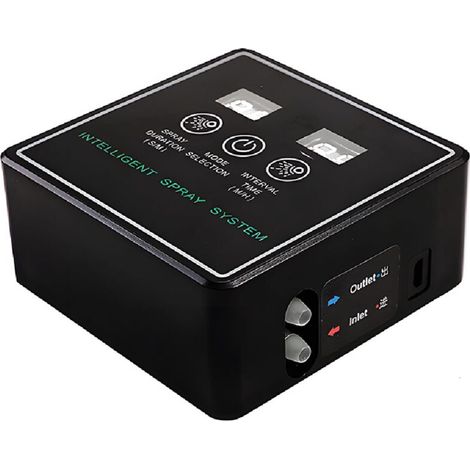 Buse intelligente, système de pulvérisation de brouillard à circulation automatique, mémoire de panne d'électricité, buse réglable à 360 degrés, écran tactile 5m + 2 buses (noir) (1/4)