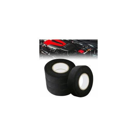 4 PCS Gaine Electrique Automobile en Flan 19mm15m Ruban Chiffon de Voiture Antifriction Antisalissure Scotch Tissu Réduction de Bruit Antidérapant pour Voiture Moto Fil Électrique (1/5)