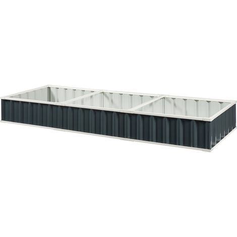 Jardinera elevada Albrandswattsaard 258 x 90 x 30 cm antracita 030009503