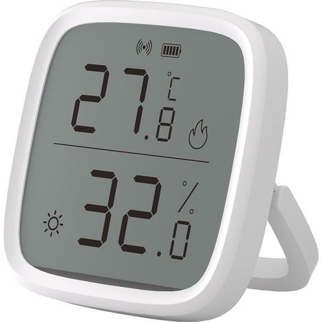 Capteur de température et d'humidité ZigBee – Haute précision ±0,2°C/±0,4°F – Écran LCD – Notifications sur smartphone – 2 Pack – Sonoff