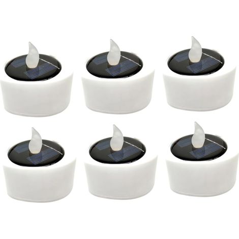6pièces Lampe LED Solaire Flicker Bougies Électroniques (1/5)
