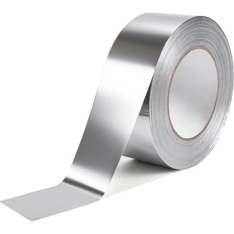 Nastro adesivo in alluminio, largo 5 cm e lungo 10 m. Nastro adesivo extra forte per tubi metallici. Nastro da cucina. Nastro adesivo in alluminio per impianti di riscaldamento, ventilazione e condizi (1/5)