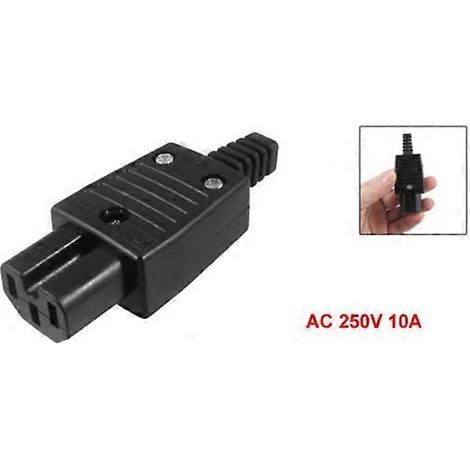 Schwarzer IEC320 C15-Buchsenstecker für 250V AC 10A Netzteil (1/2)