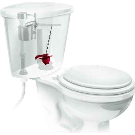 Clapet de chasse d'eau universel longue durée 502P21 pour robinets de chasse de 2 pouces, cadre solide réglable, installation facile, rouge, 1 paquet (1/2)