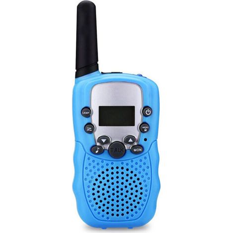 Talkie-walkie rechargeable bleu FlkwoH, compatible USB Type C avec fonction VOX pour jeux d'aventure, randonnée et cyclisme.-AquaForge
