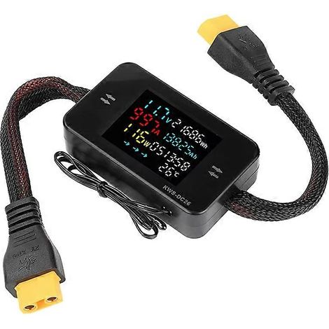 Testeur de charge de batterie numérique LCD DC26 DC 8-80V : voltmètre, ampèremètre, wattmètre, testeur de tension et de courant 35A (1/5)