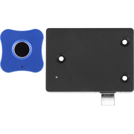 Verrou compact électrique intelligent à biométrie en alliage d'aluminium pour meuble tiroir forme fleur bleu (1/5)