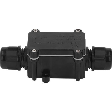 Boîte de dérivation IP68 étanche 3 voies connecteur électrique extérieur pour câble 5-9mm 9-12mm 12-15mm (1/5)