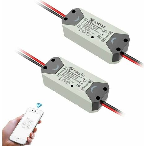 Smart WiFi Switch,WiFi Relay Switch Wireless Remote Control Switch Module Smart Home Automation Switch Timers Compatible with Alexa Echo Google Home 2 Pack (1/5)