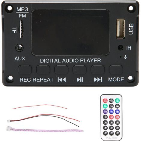 Carte décodeur Bluetooth 2x40W, module décodeur MP3 Bluetooth prenant en charge les cartes mémoire, les clés USB et la radio FM. (1/5)