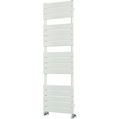 Milano Lustro White Flat Panel Heated Towel Rail Radiator - 1500mm x 450mm