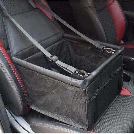 Siège Auto pour Chien,Panier Chien Voiture,écurité pour Animaux de Compagnie Pliable et Respirante Imperméable pour Les Voyages, Les Petits Chiens ou Les Chats Noir (1/5)