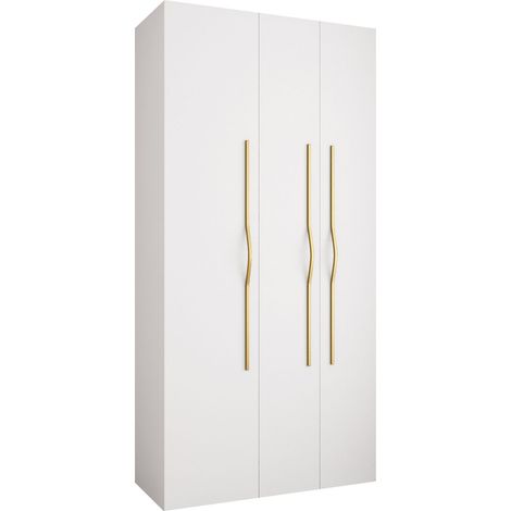 Armoire Hartford 563, Blanc, 246x120x42cm, Portes d'armoire: Avec des charnières, Nombre d'étagères: 0 (1/5)