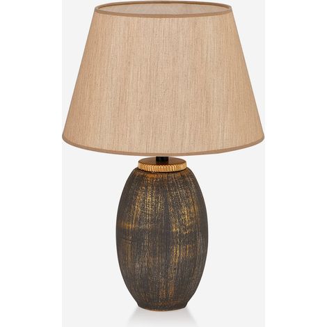 Lámpara de mesa con base de cerámica y pantalla Jorel