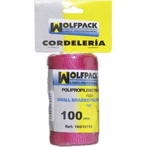 Corda Treccia Polipropilene Rosso (bobina 100 Metri)