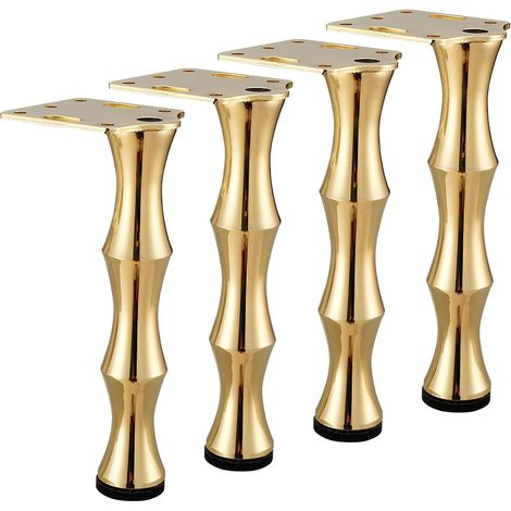 A set of 4 furniture legs: irregular metal furniture legs, sofa legs, and sturdy bar table legs (gold). (1/4)